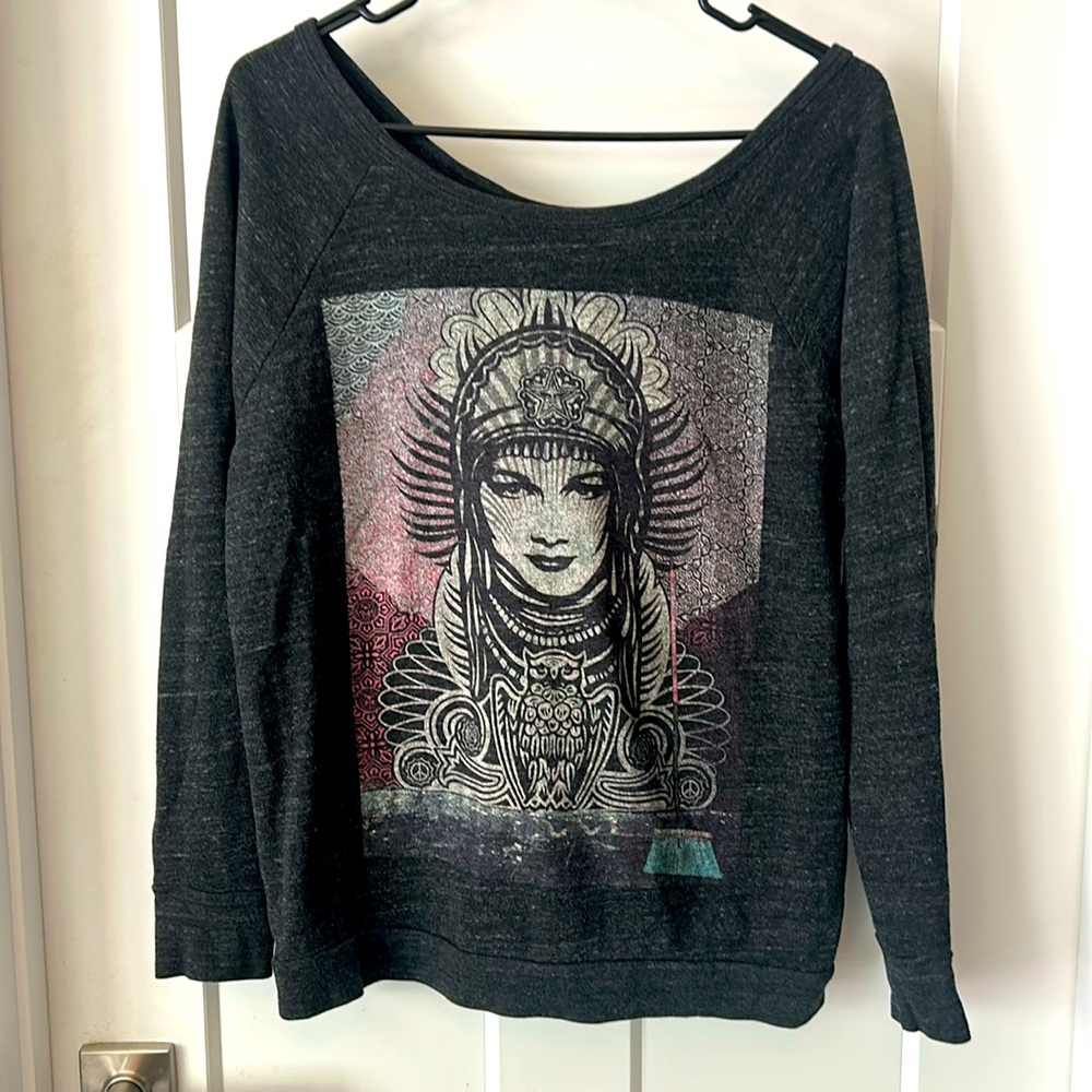 OBEY vintage scoop neck sweatshirt